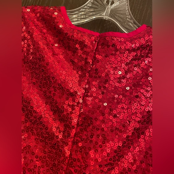 COPY - Oshkosh B’gosh Red Sequin Tulle Dress Girls Sz-7 - Picture 8 of 10